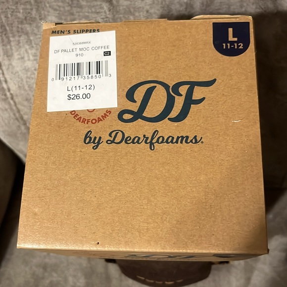 NWT Men's Dearfoam slippers new Large 11-12 in box - Picture 3 of 7